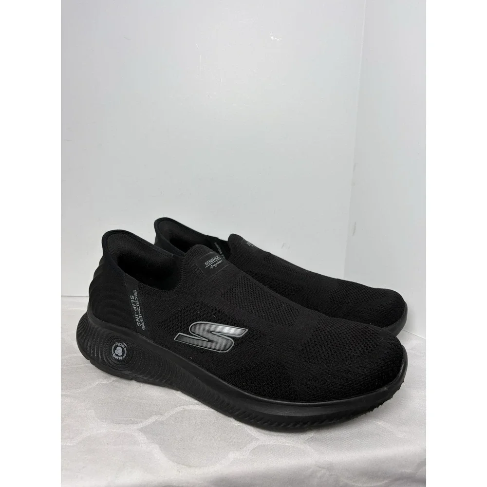 Skechers Slip Ins Shoes Men Size 12 Black Mesh Go Walk Arch Fit 216301
